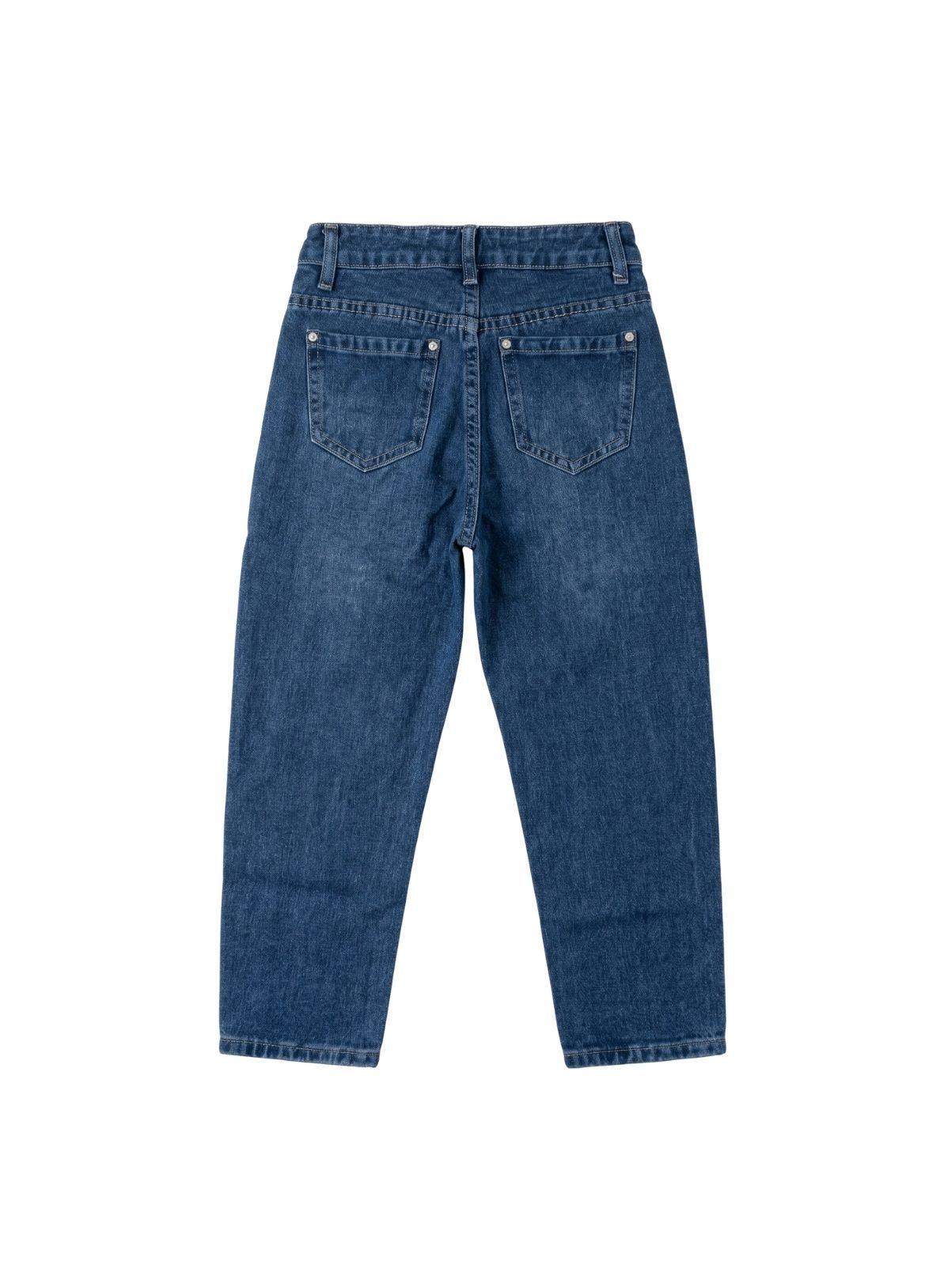 Pantal n Jeans Baggy Ni a Mezclilla Azul Recto-4
