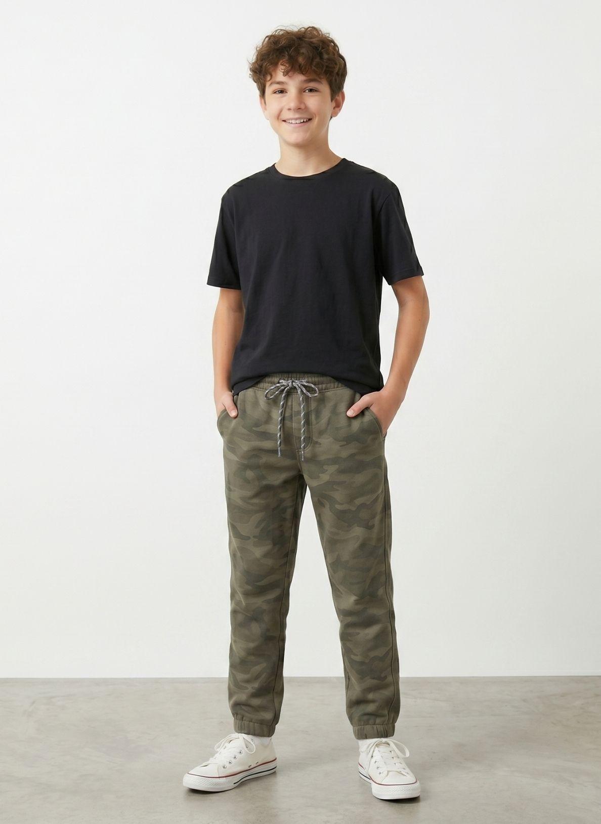Pantalon De Buzo Jogger Camuflado Militar Para Ni o-2