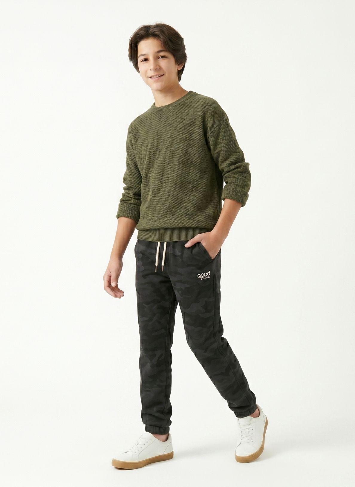 Pantalon De Buzo Jogger Camuflado Militar Para Ni o-0