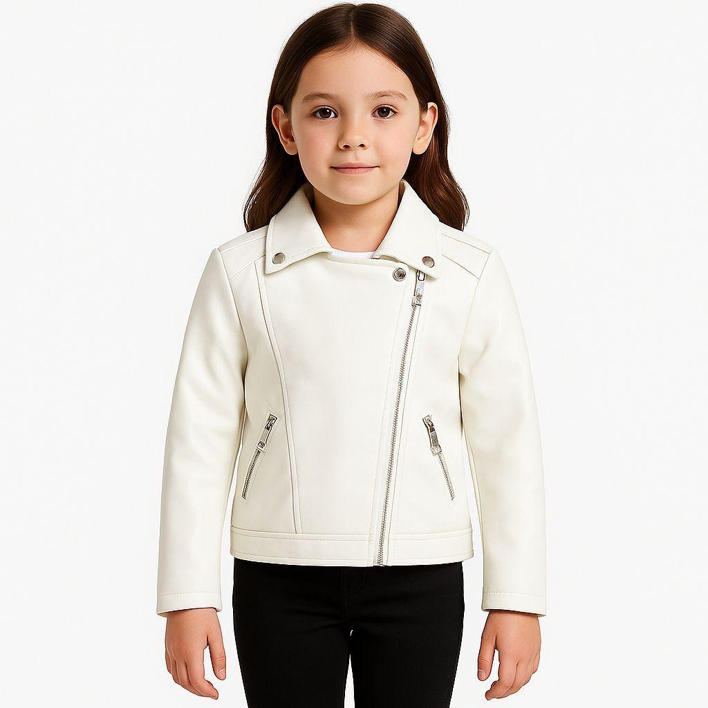Chaquetas Ecocuero Niña Estilo Motociclista-0