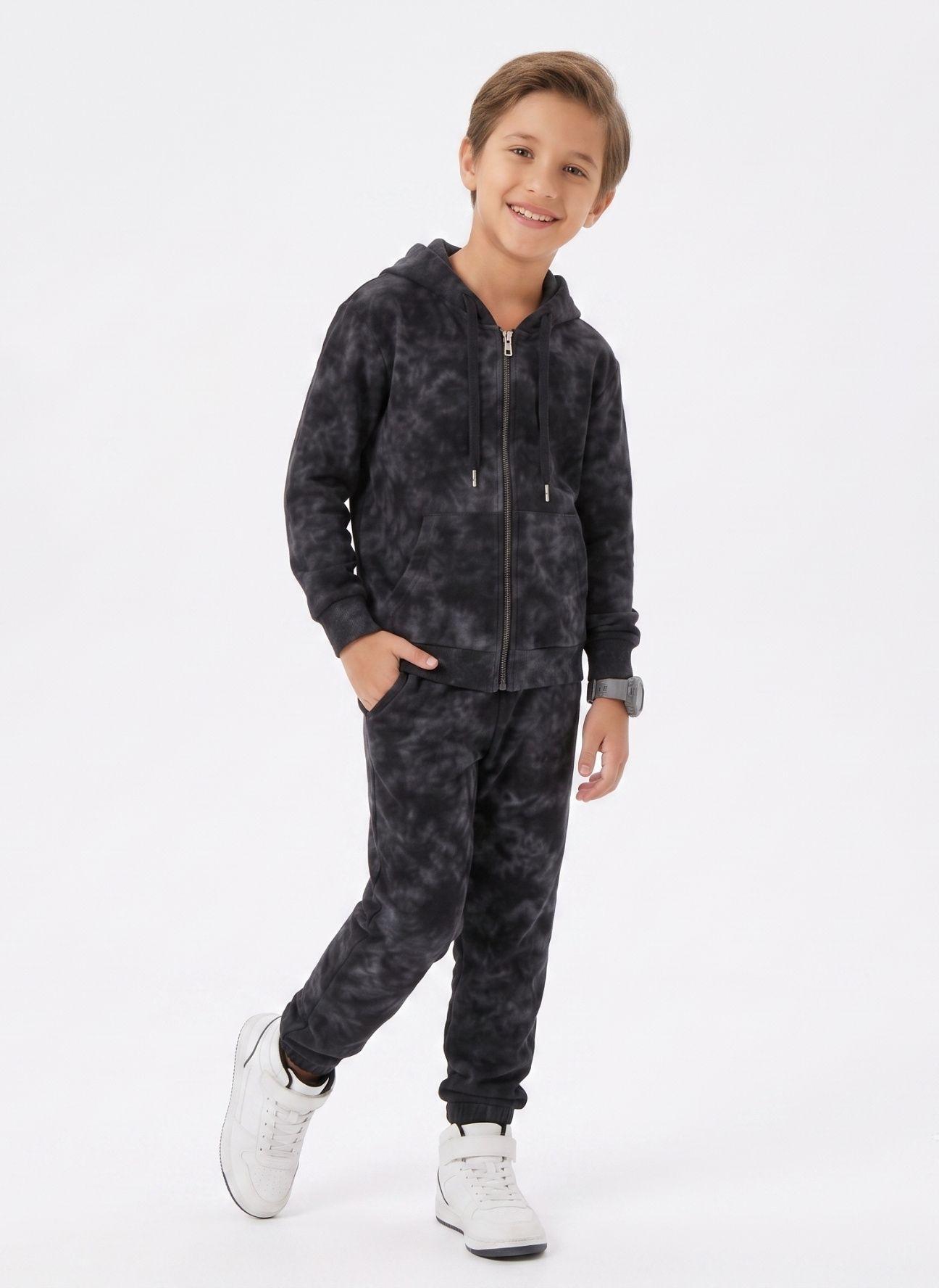 Conjunto Buzo Tie Dye Nino Poleron Con Gorro Y Pantalon-3