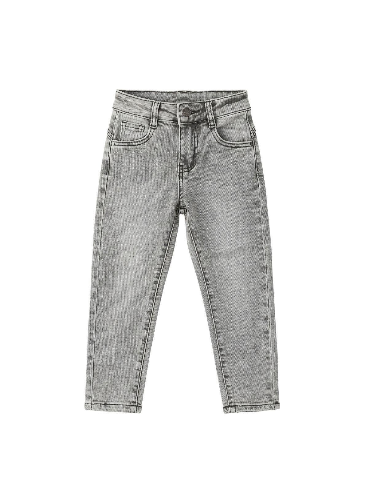 Jeans Gris Ni a Pantal n Denim Slim Fit Mezclilla-2