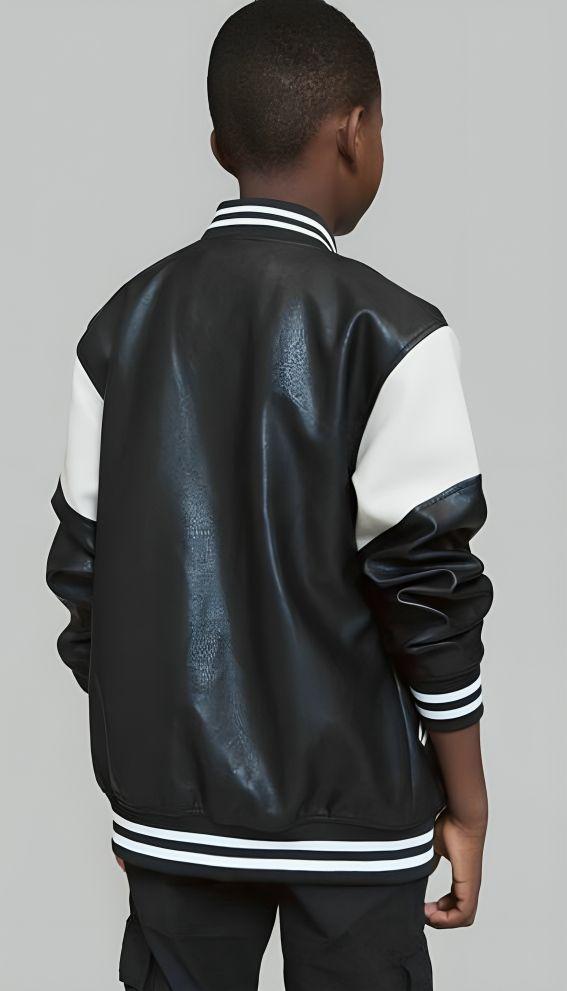 Chaqueta Universitaria Ecocuero para Niños-2