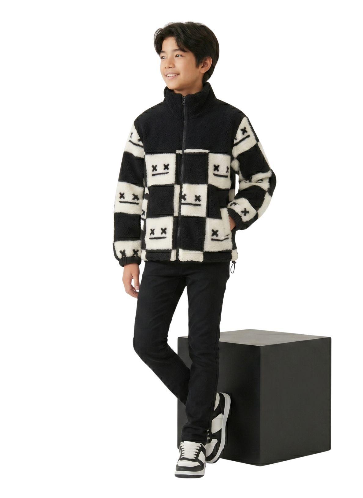Chaqueta Polar Chiporro Aesthetic Diseno Cuadricula Urbano-3