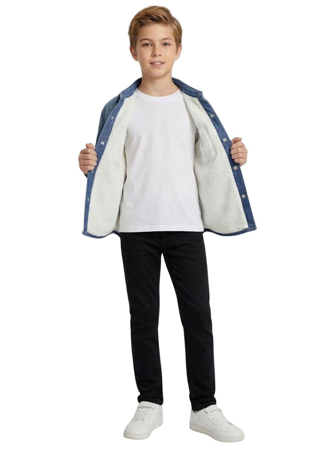 Sobrecamisa Mezclilla Ni o Denim Degradado Look Urbano-4