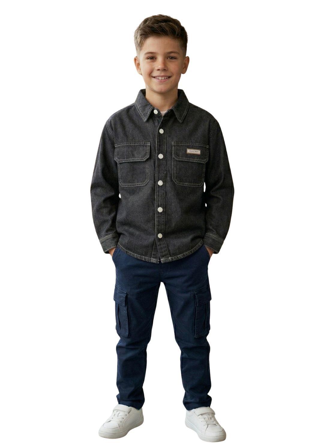 Sobrecamisa Mezclilla Ni o Denim Degradado Look Urbano-0