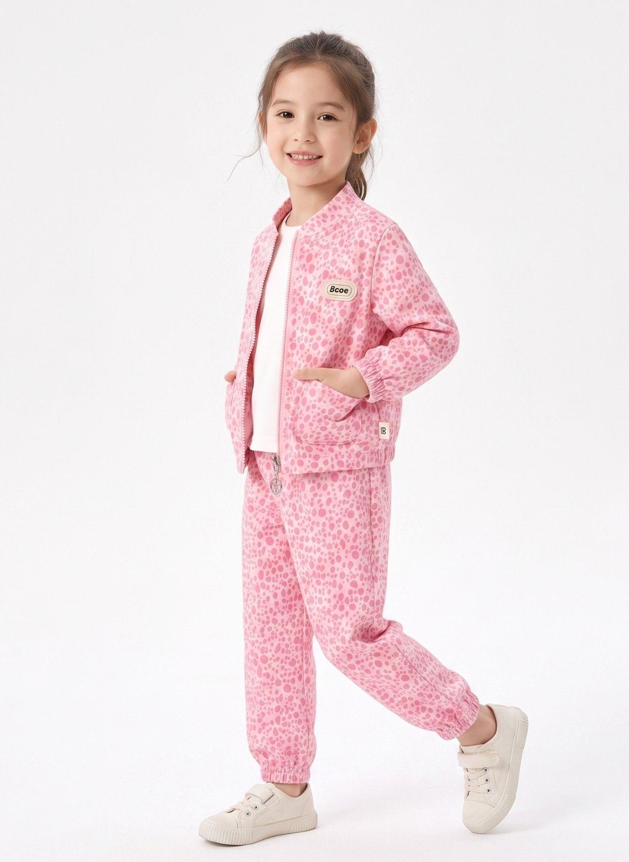 Conjunto Buzo Ni a Animal Print Leopardo Con Chaqueta-2