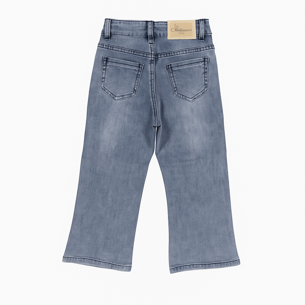  Pantalon Jean Niña Con Corazones Brillantes Y Estilo Moderno-2