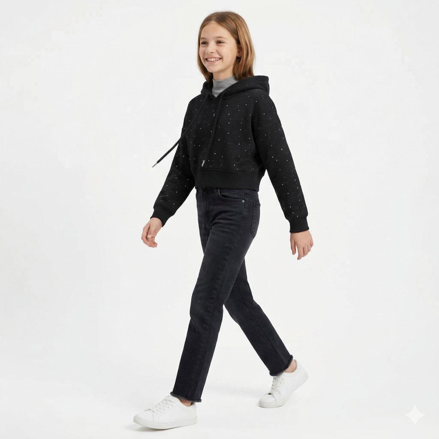 Poler n Crop Juvenil Con Capucha Dise os Brillantes-2