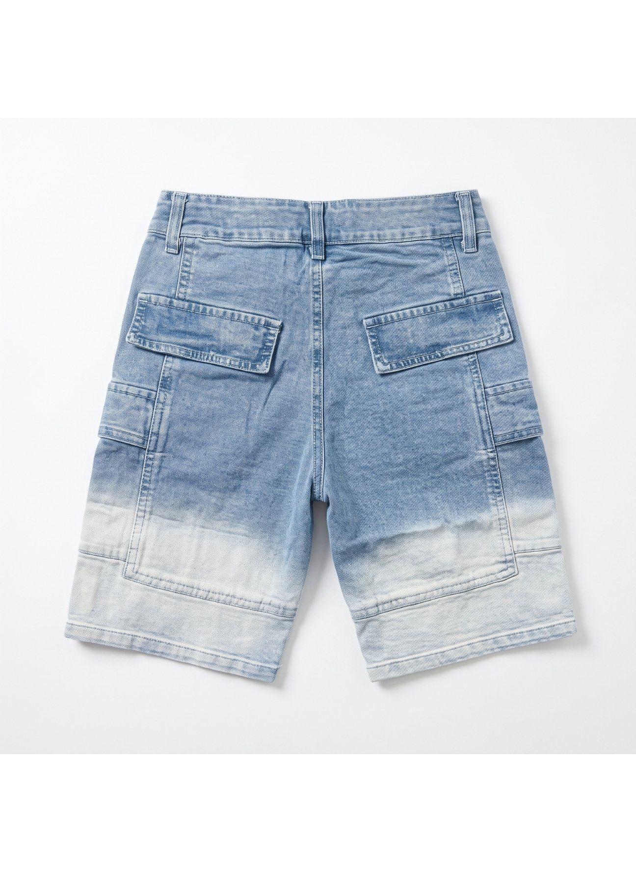 Shorts Bermuda Cargo Jean Denim Casual Con Estilo-1