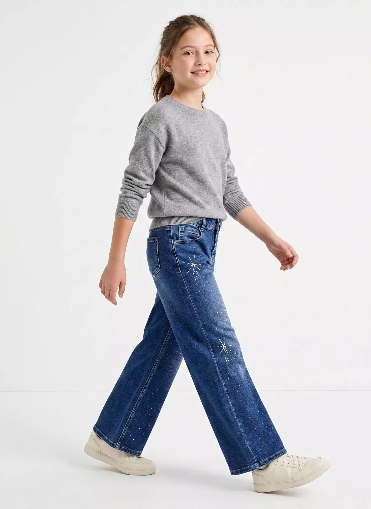 Jeans Nina Recto Con Brillos Pedrer a Moda Urbana Denim-1