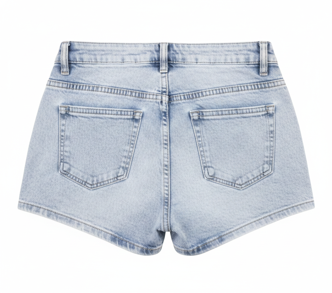 Falda Short Ni a Jeans Claro Ideal Verano-2