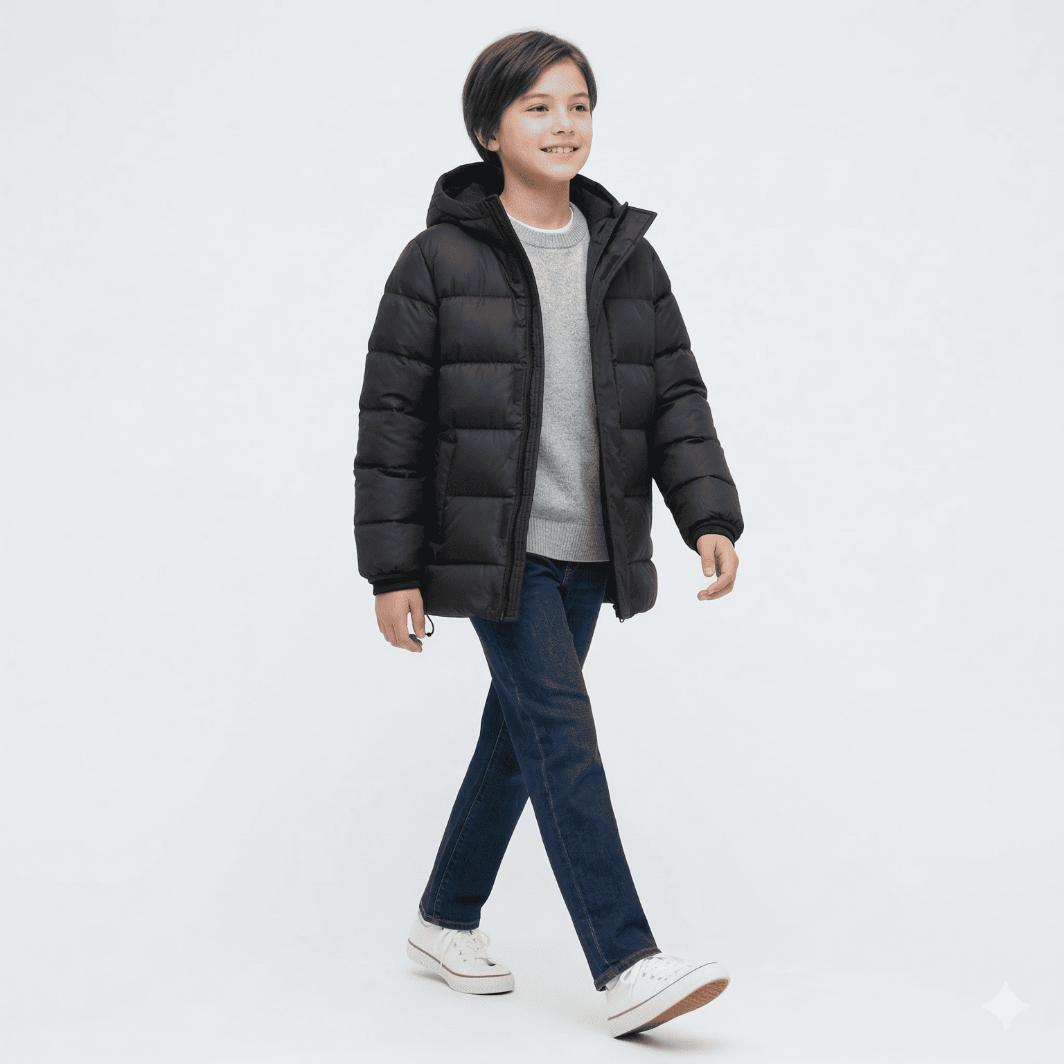 Parka Ni o Invierno Acolchada Capucha Termica Abrigo Escolar-2