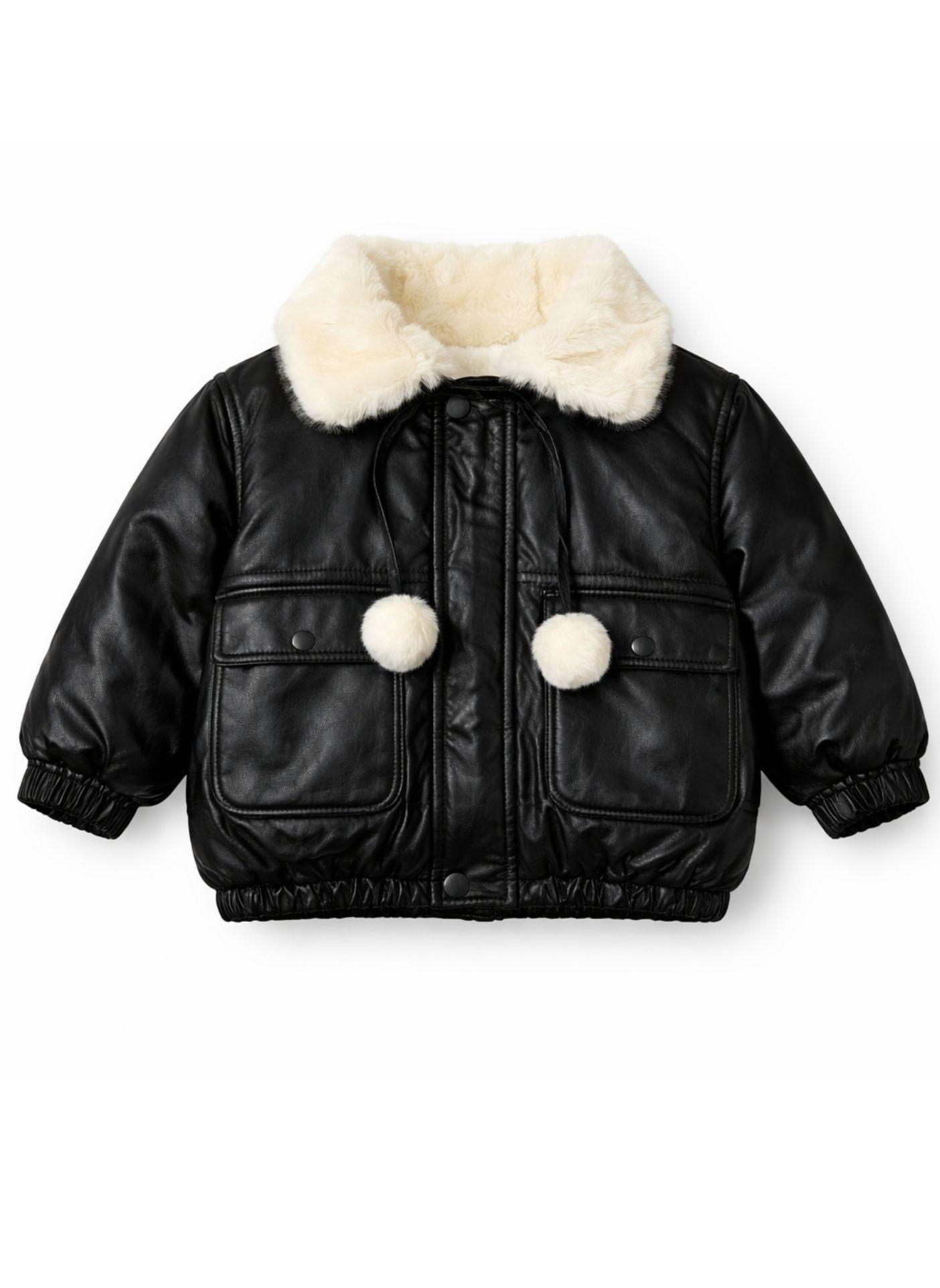 Chaqueta Ni a Ecocuero Chiporro Invierno Negra-3