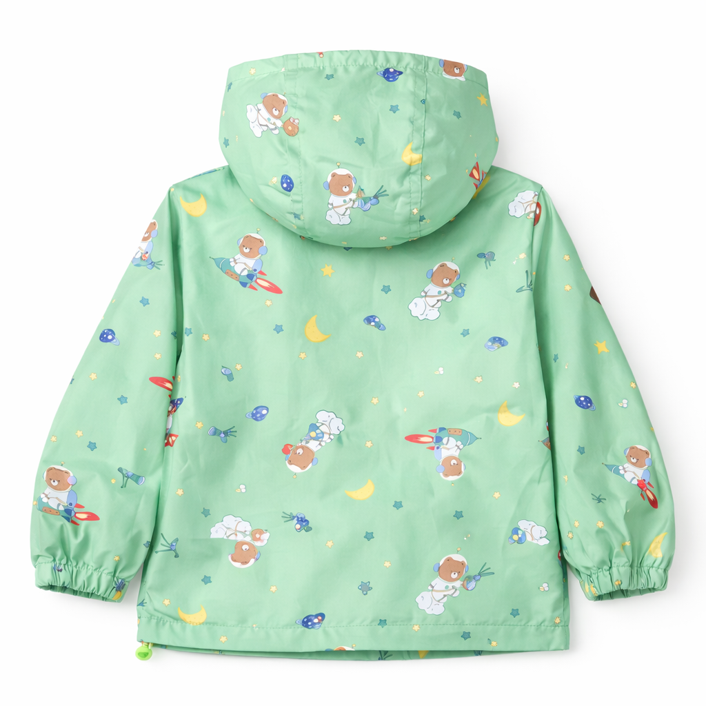 Chaqueta Ni o Impermeable Con Capucha Cortaviento Infantil-1