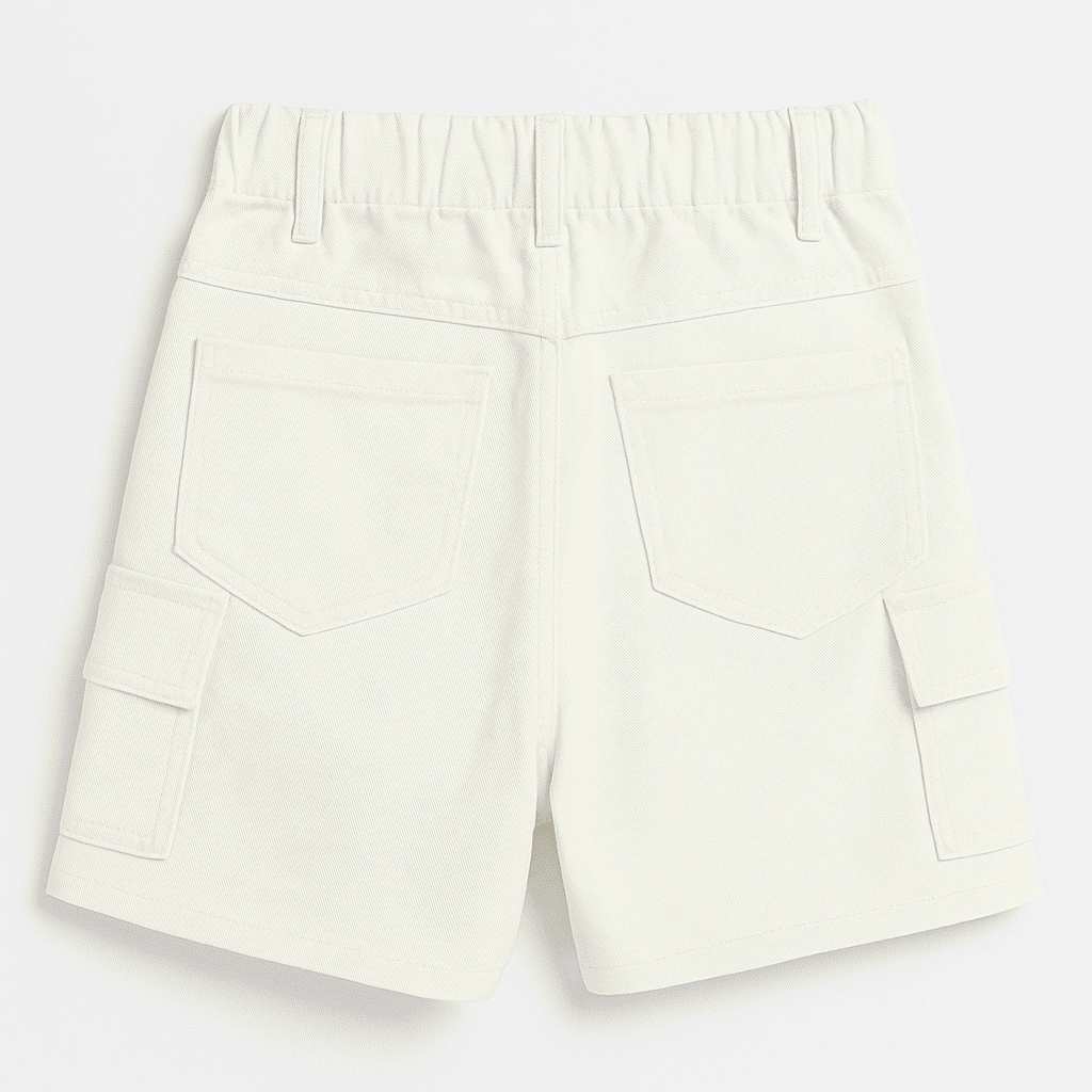 Short Cargo Niña Algodón Bolsillos Laterales-3