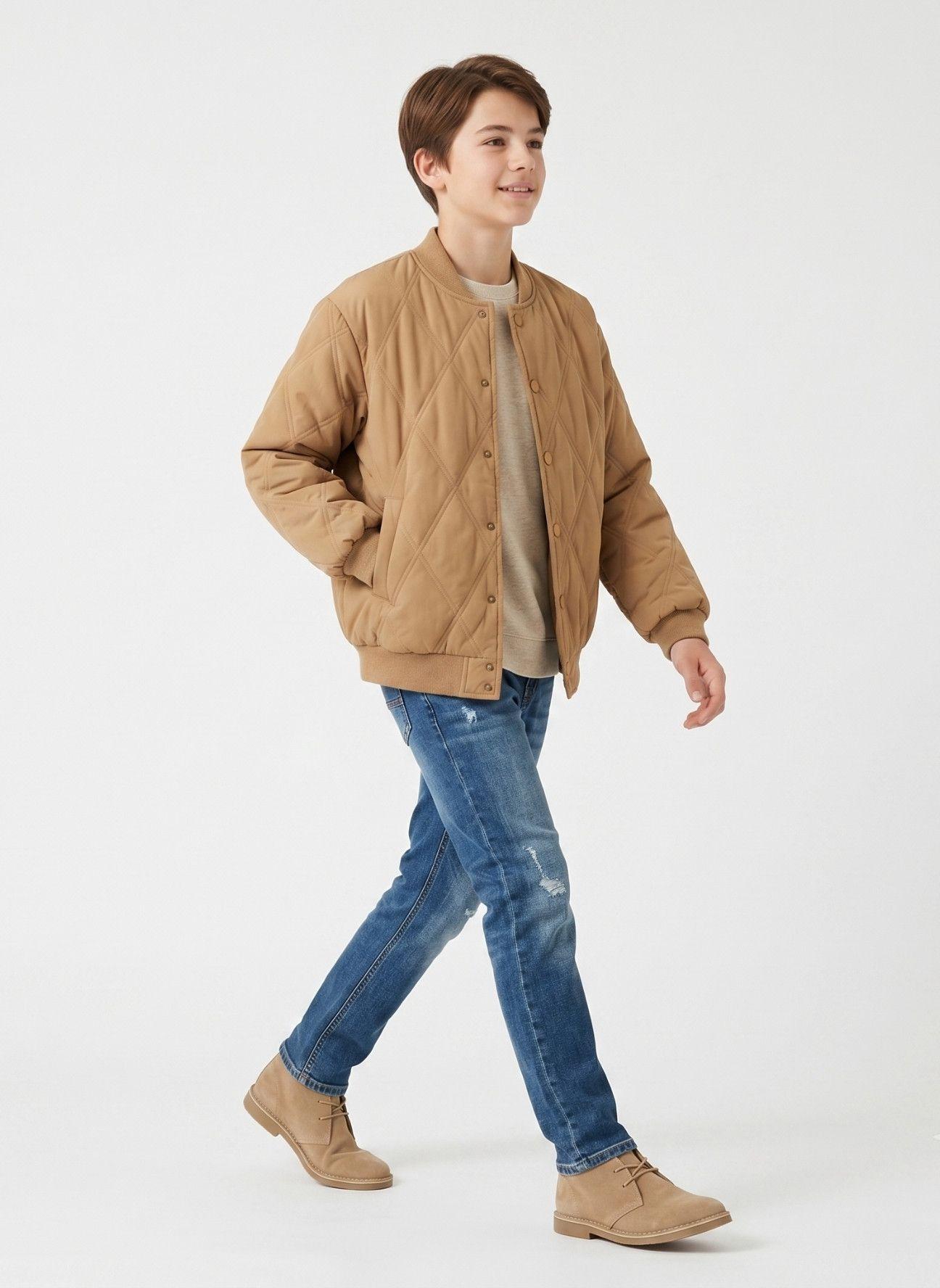 Chaqueta Acolchada Ni o Parka Bomber Invierno Liviana-4