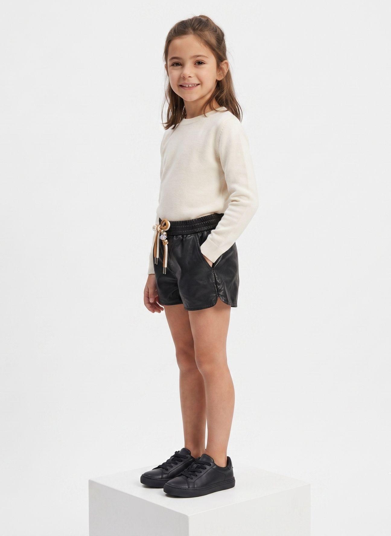 Short Ecocuero Ni a S mil Cuero Con Cord n Ajustable-2
