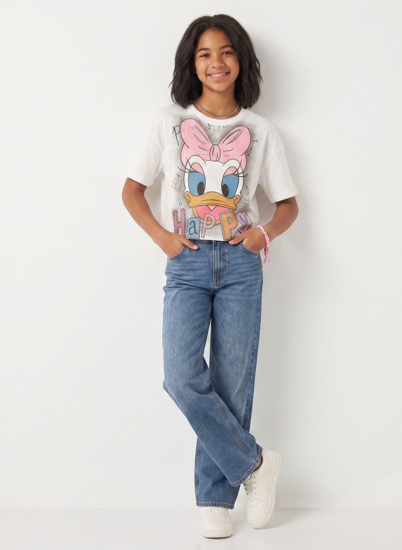 Polera Crop Top Ni a Estampada Juvenil Algod n Suave Moda-0