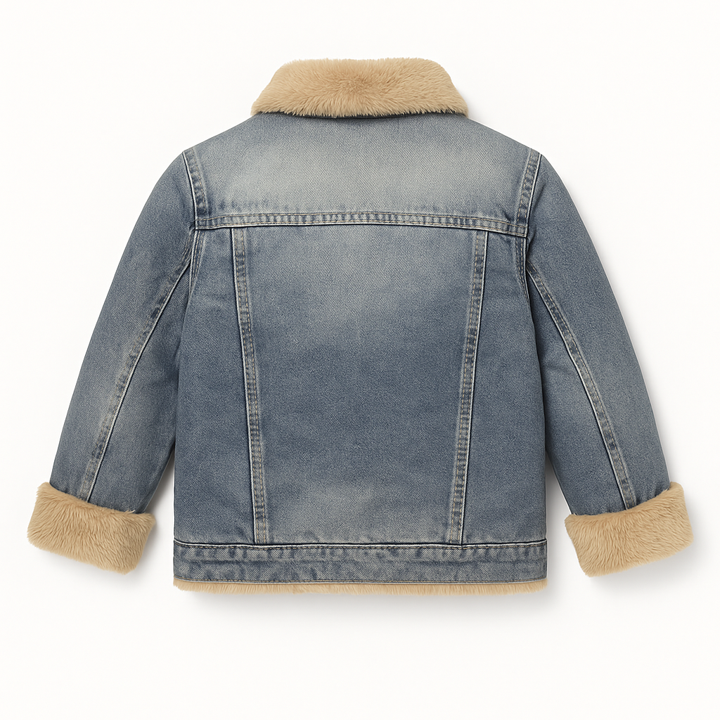 Chaqueta Jean Sherpa Térmica Unisex Infantil-2