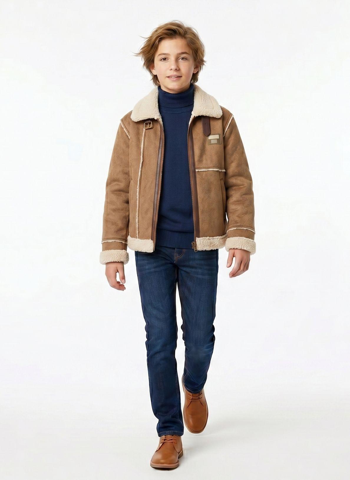 Chaqueta Nino Tipo Aviador Vintage Invierno-0