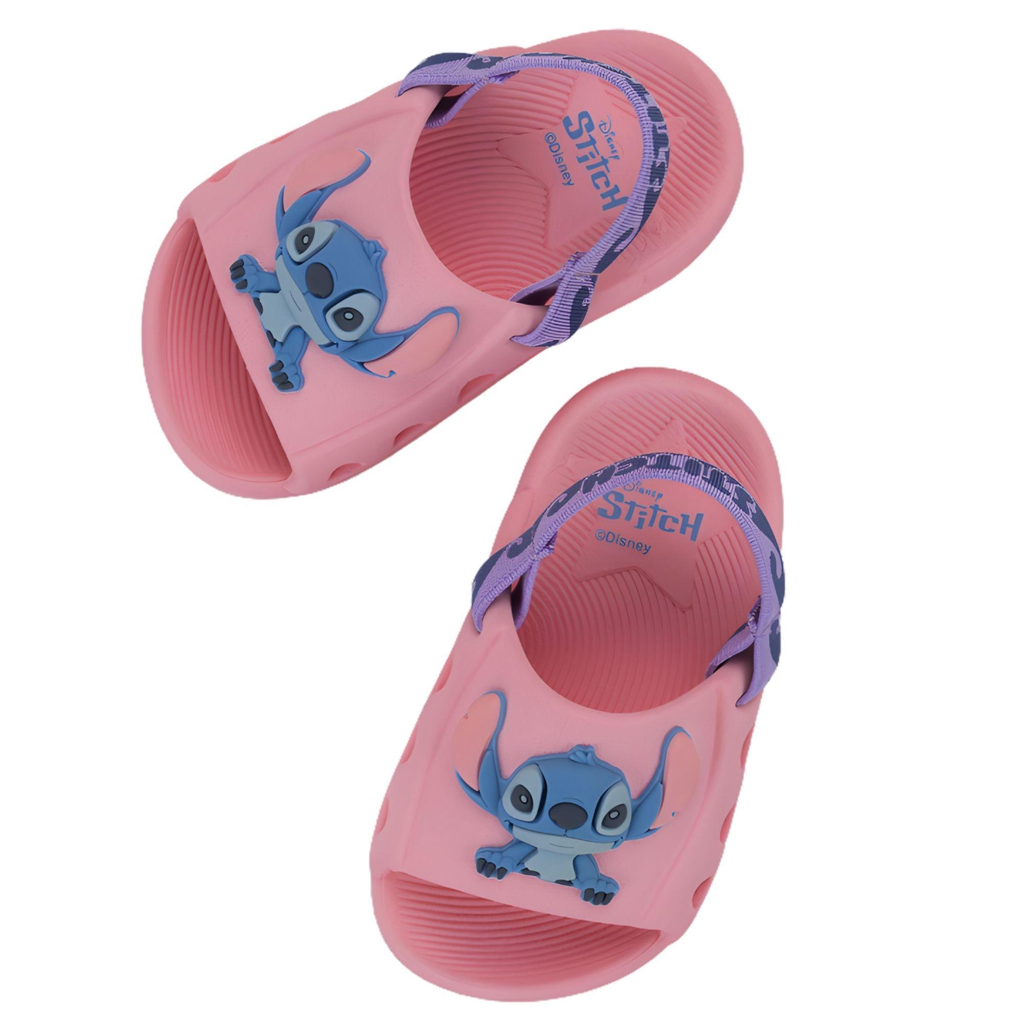 Sandalia Infantil De Bebe Stitch Disney Rosa-2