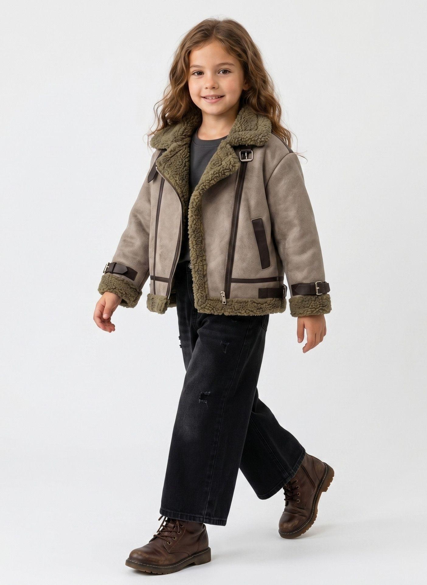 Chaqueta Aviador Ni a Gamuza Forro Chiporro-2