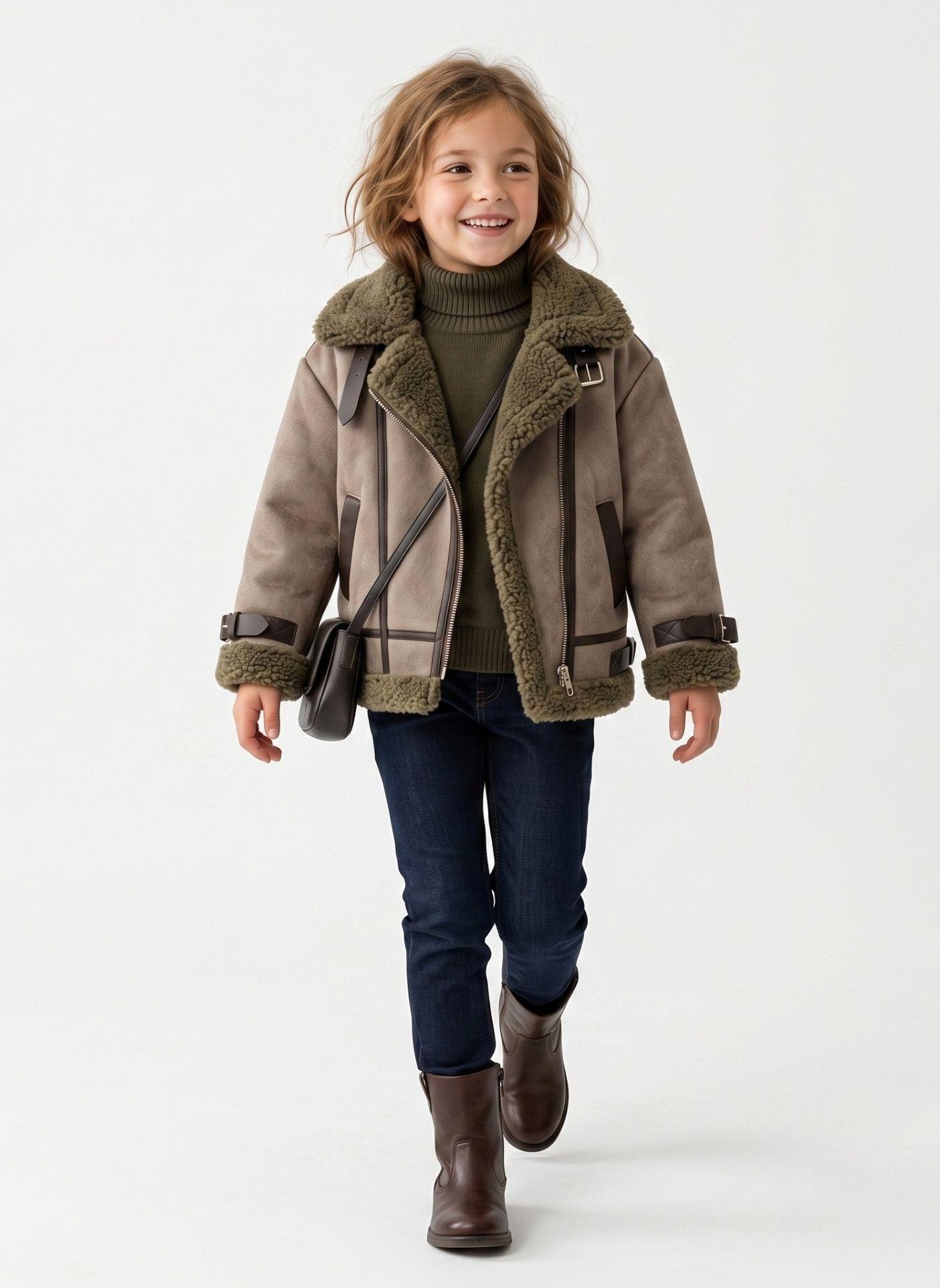 Chaqueta Aviador Ni a Gamuza Forro Chiporro-3