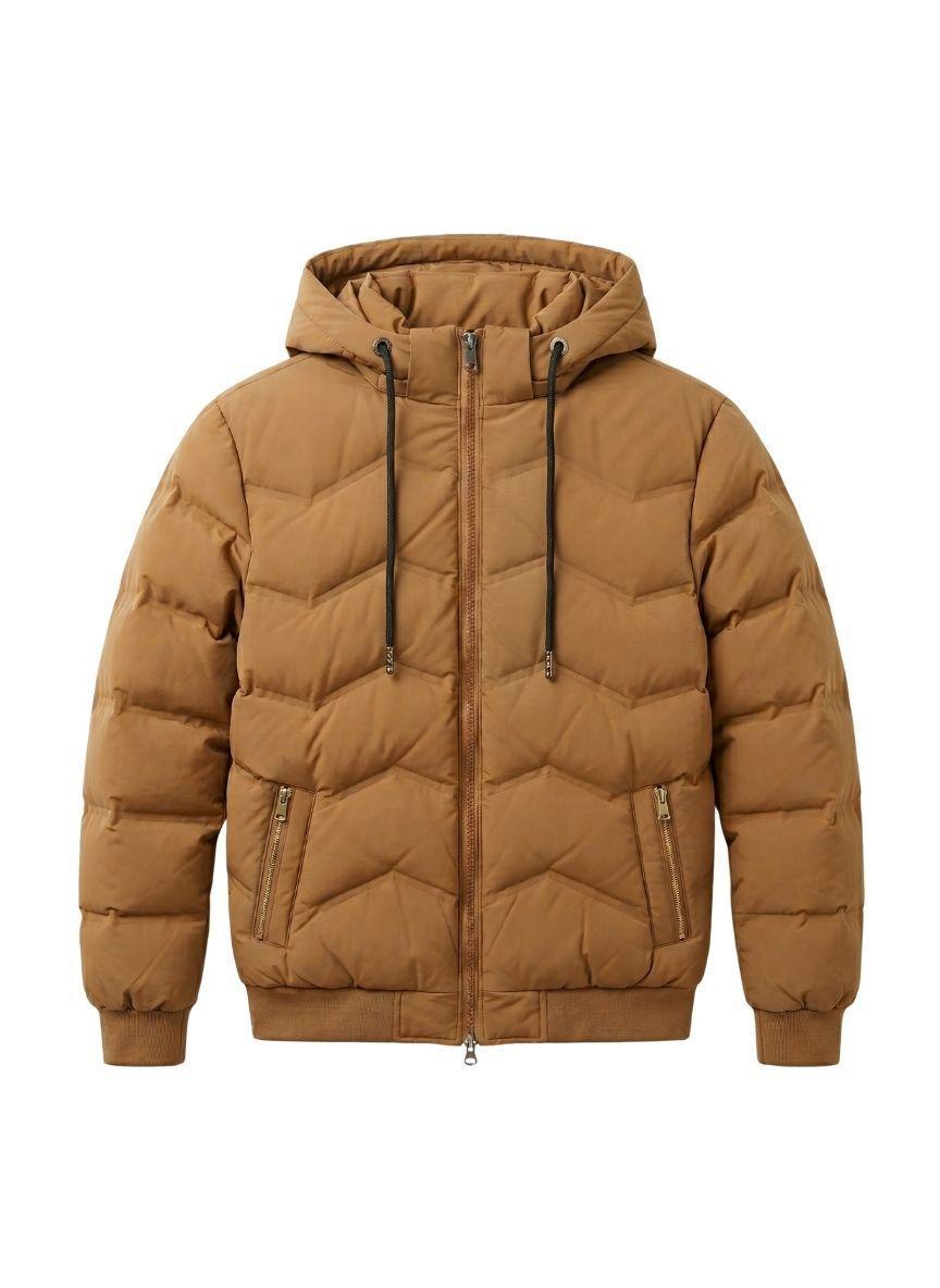 Parka Termica Niños Chaqueta Puffer Impermeable Con Gorro-2
