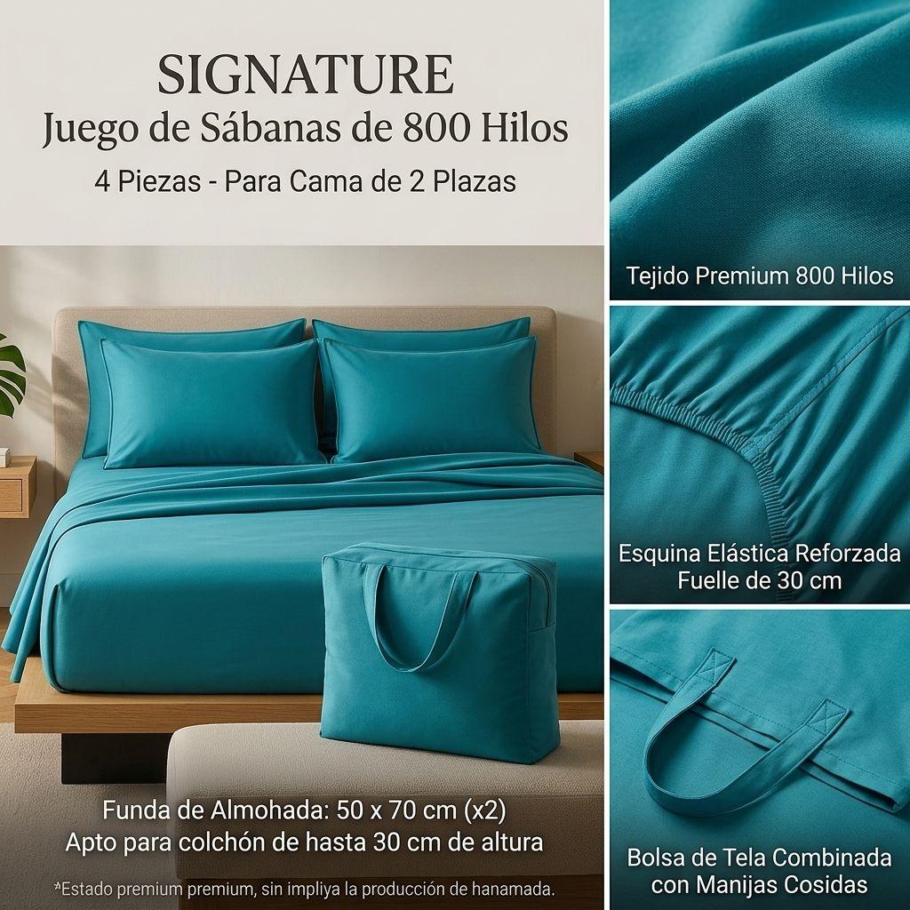 SABANAS 800 HILOS SIGNATURE ROSADO 2 PLAZAS  794-2