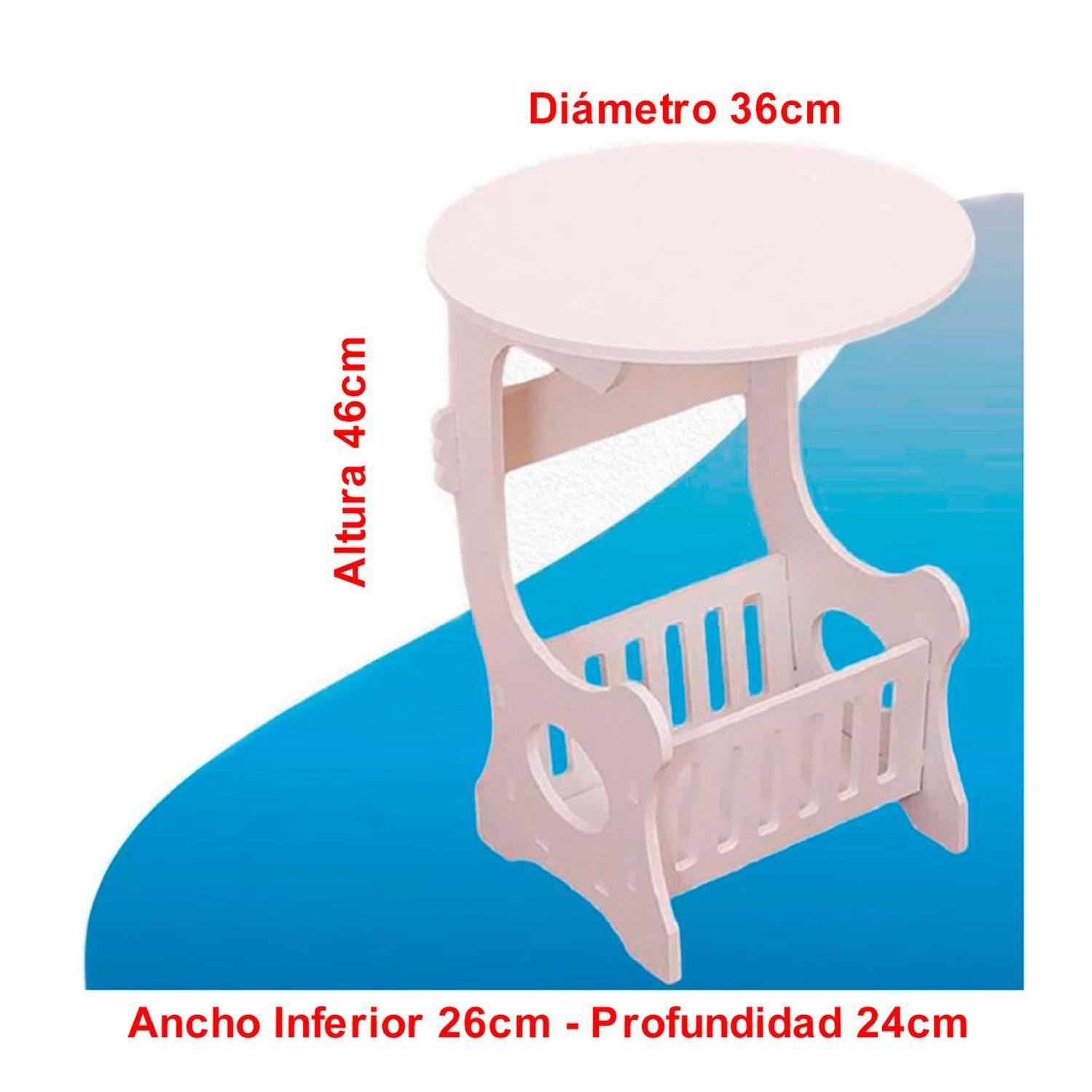 Mini Mesa tipo Mueble Multiusos Blanca - 46cm de Alto-2