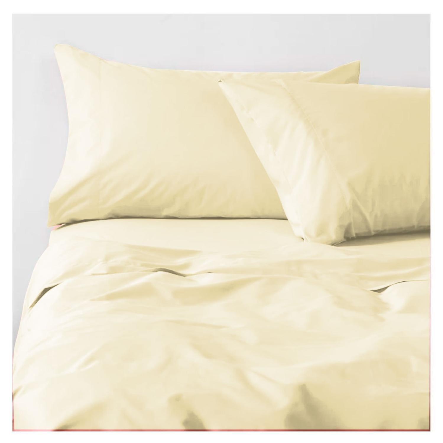 Sábanas 3000 Hilos 2.0 plazas Diseño Americano Amarillo-0