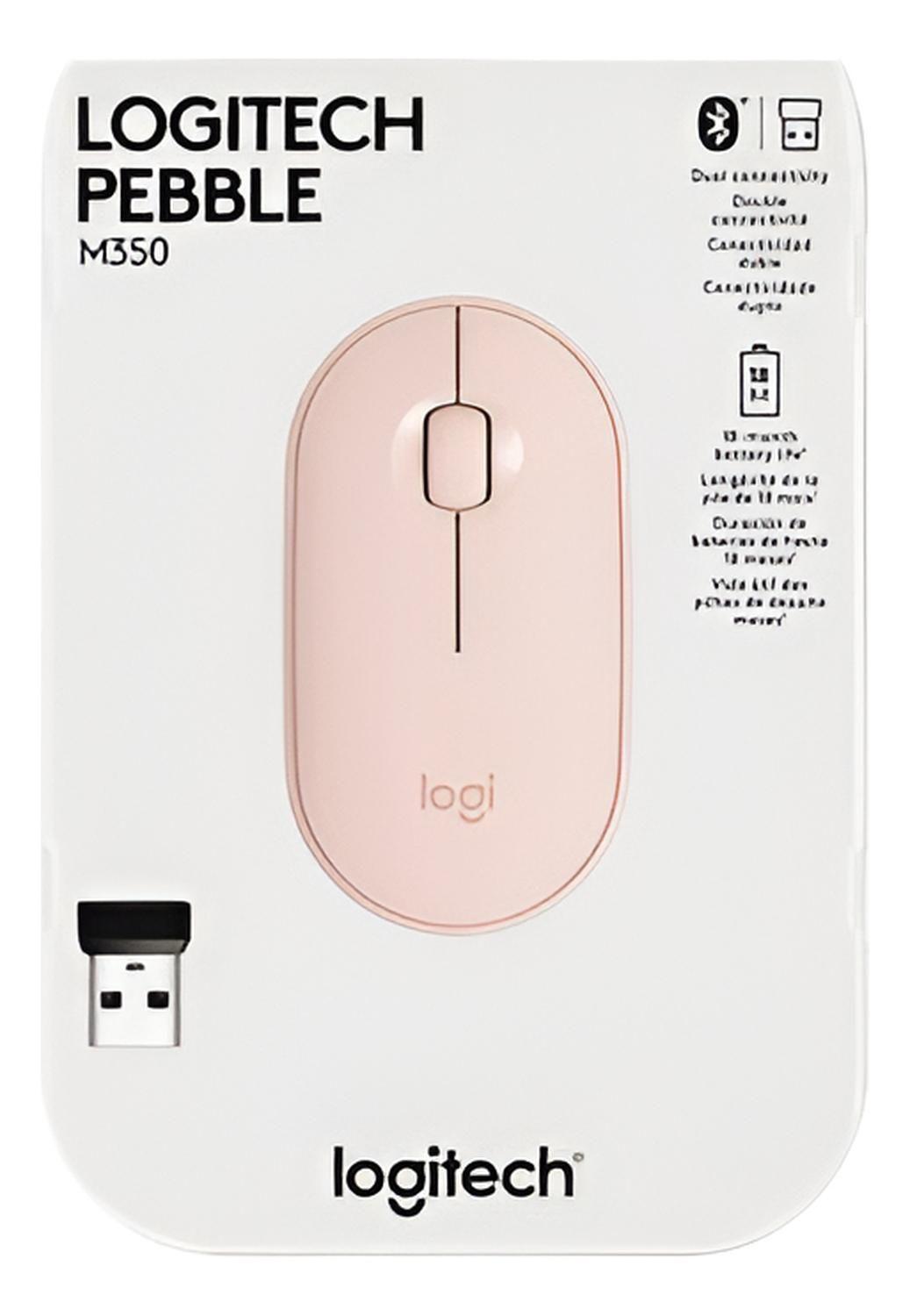 Mouse Inalámbrico Logitech Pebble M350 Color Rosa-4