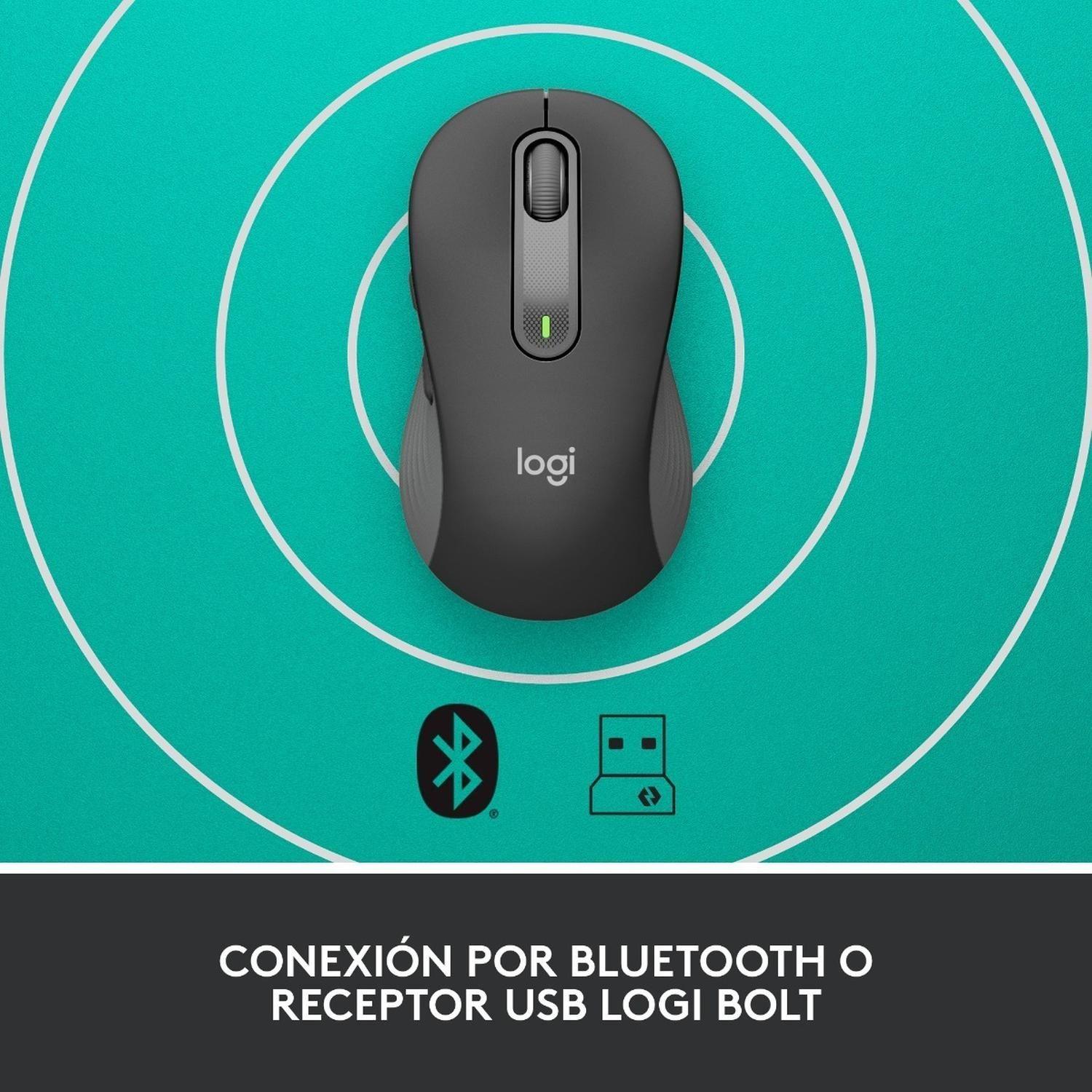 Mouse Inalambrico Logitech Signature M650 Medium Grafito-3