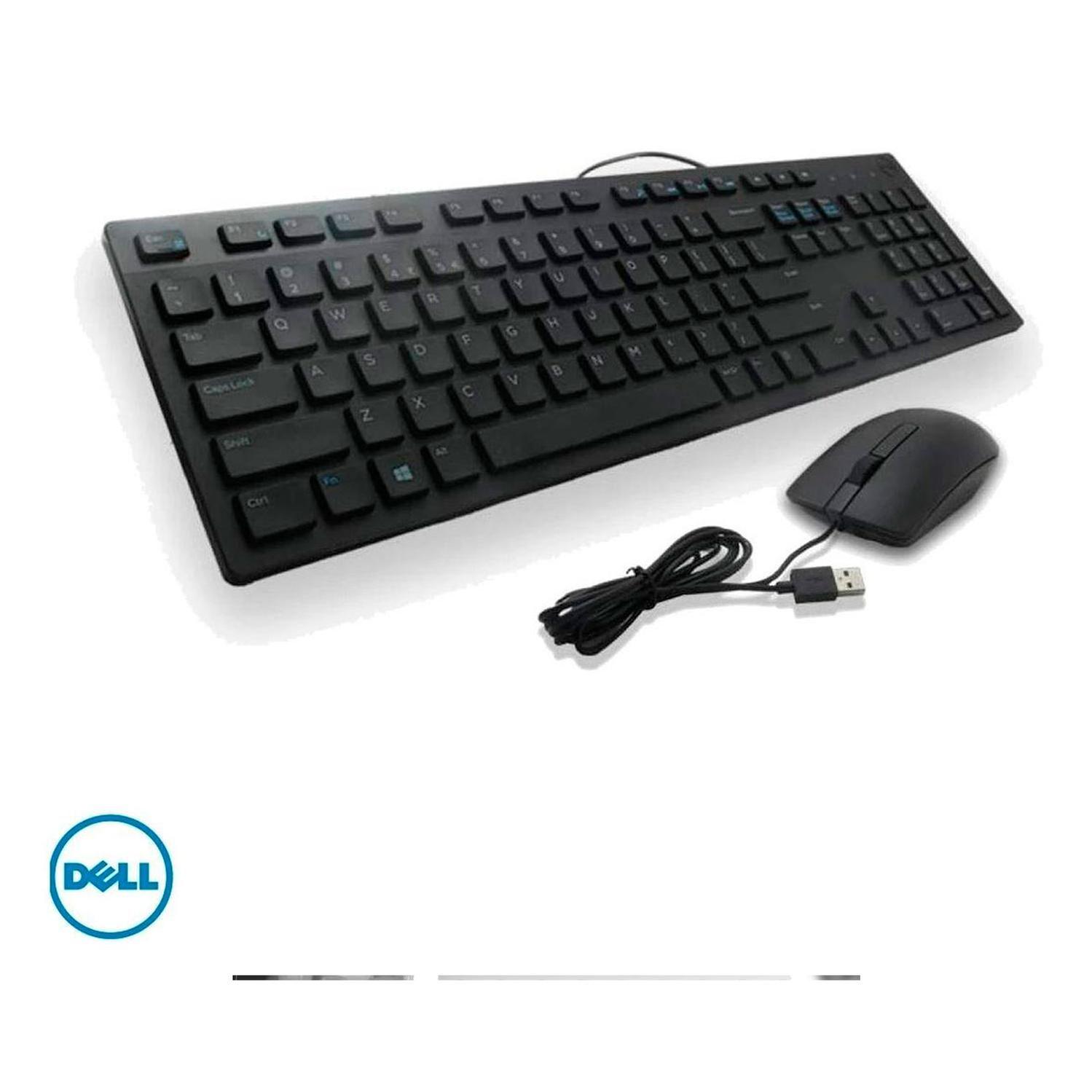 Kit Teclado + Mouse Dell Km300c Alambrico 105 Teclas Español-0