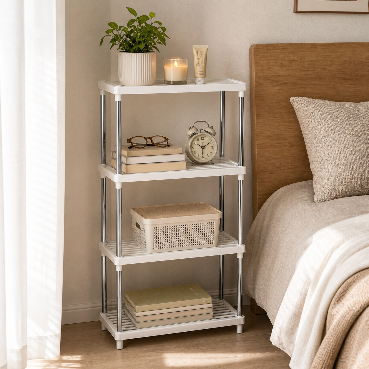 Organizador  4 Niveles Plastico y Metal para Dormitorio  171-0