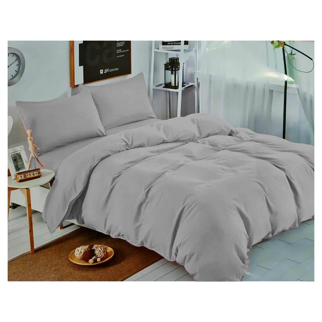 Juego de sabanas Gris 1.5 Plazas Excelent Calidad-0