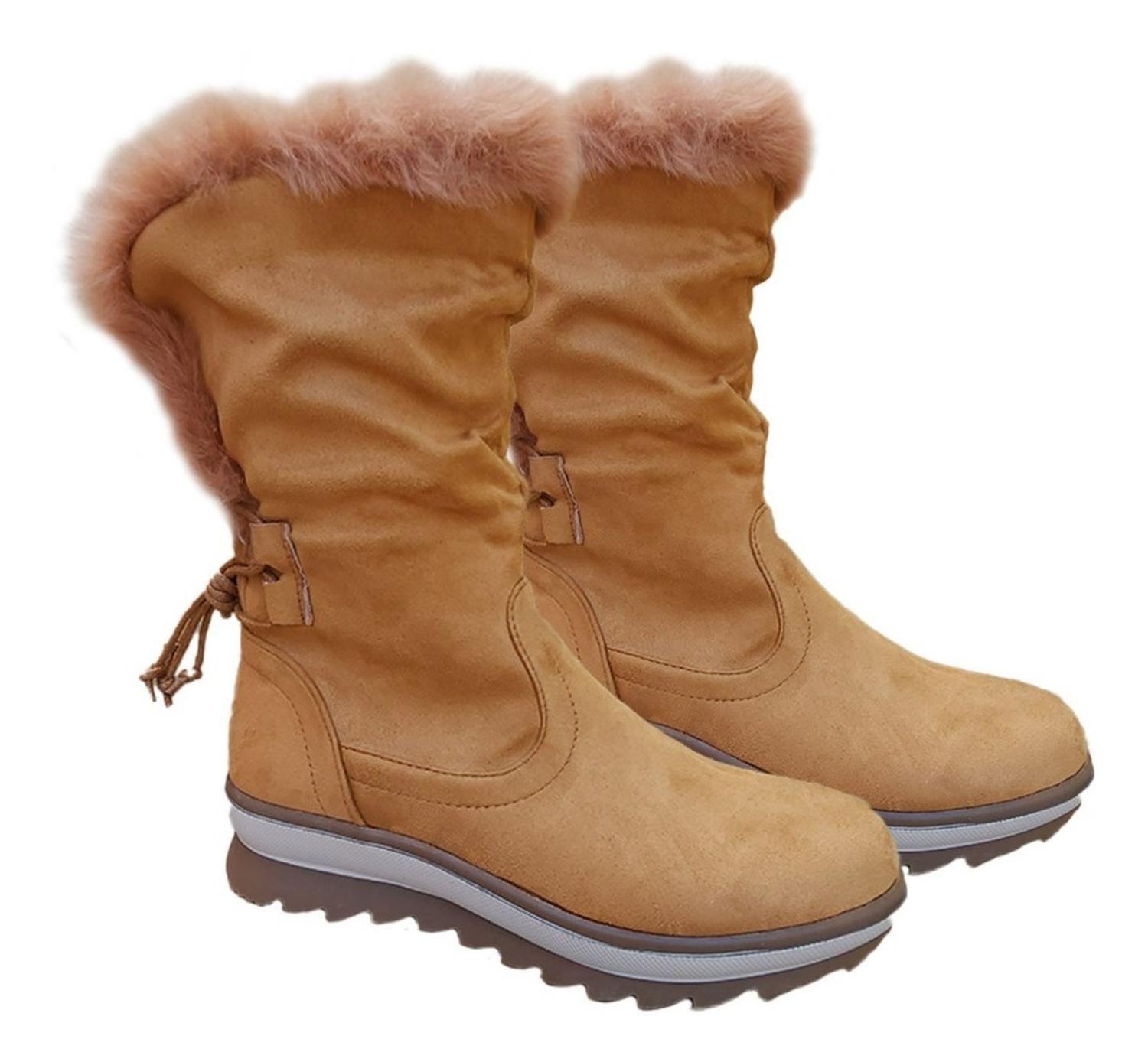 Botas Caña Alta Mujer Casual Tendencia Otoño Invierno Café - 7139-3