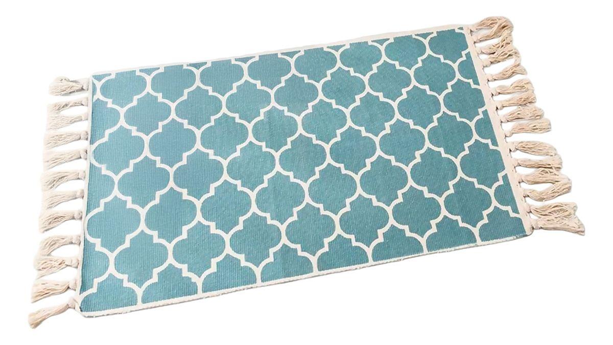 Bajada De Cama 60x130 Cm Diseño Marroquí Lino Elegante 742-0