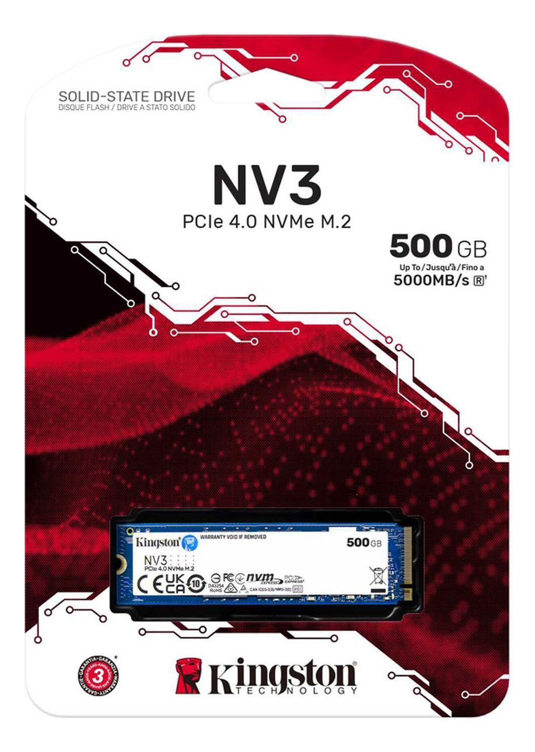 Disco Sólido Ssd 500 Gb Kingston Nv3 Nvme Pcie 4.0 Col Azul-0
