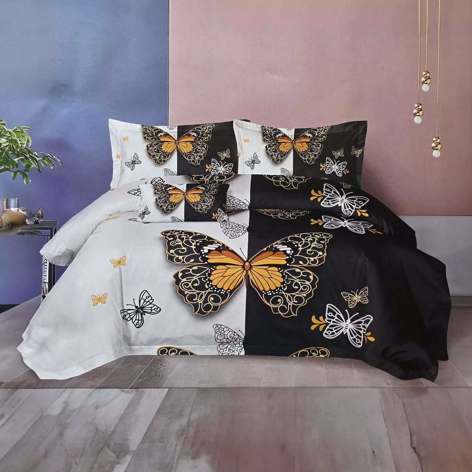 JUEGO DE SABANAS 2.5 PLAZAS KING MARIPOSAS 639-0