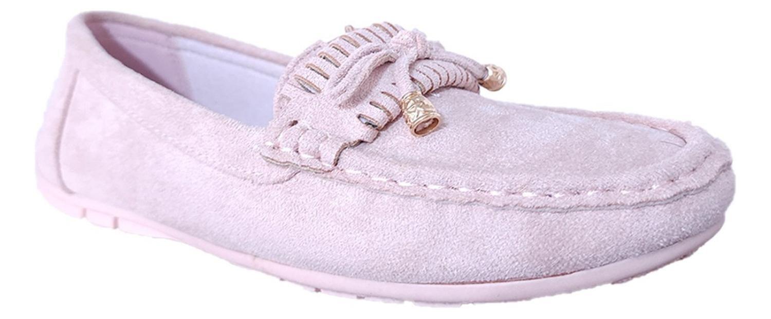 Zapatos Mocasines Casual Clasico Comodo Promocion Rosa 1087-1