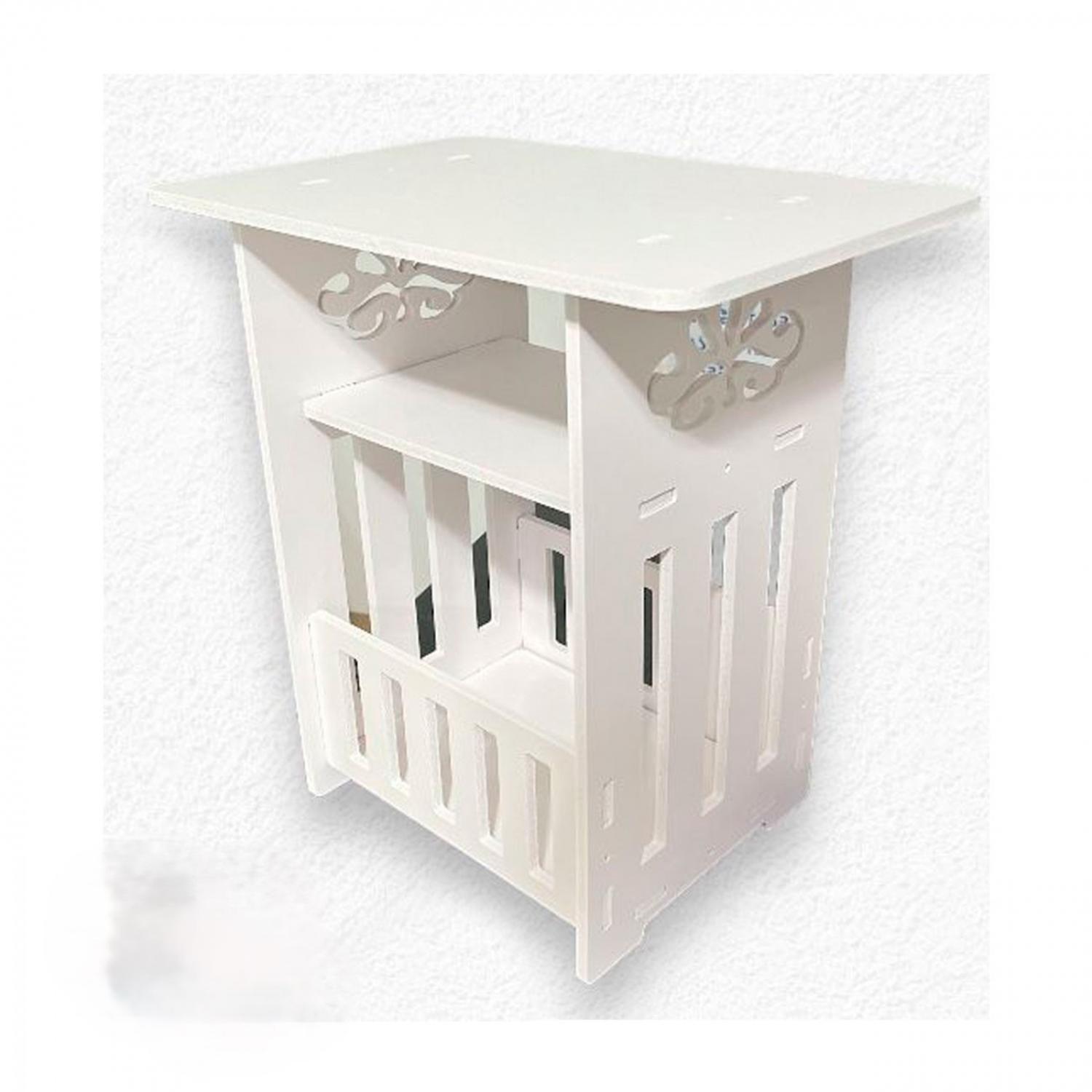 Mesa Mueble estante 3 niveles Multiusos Blanco - 36cm de Alto-0