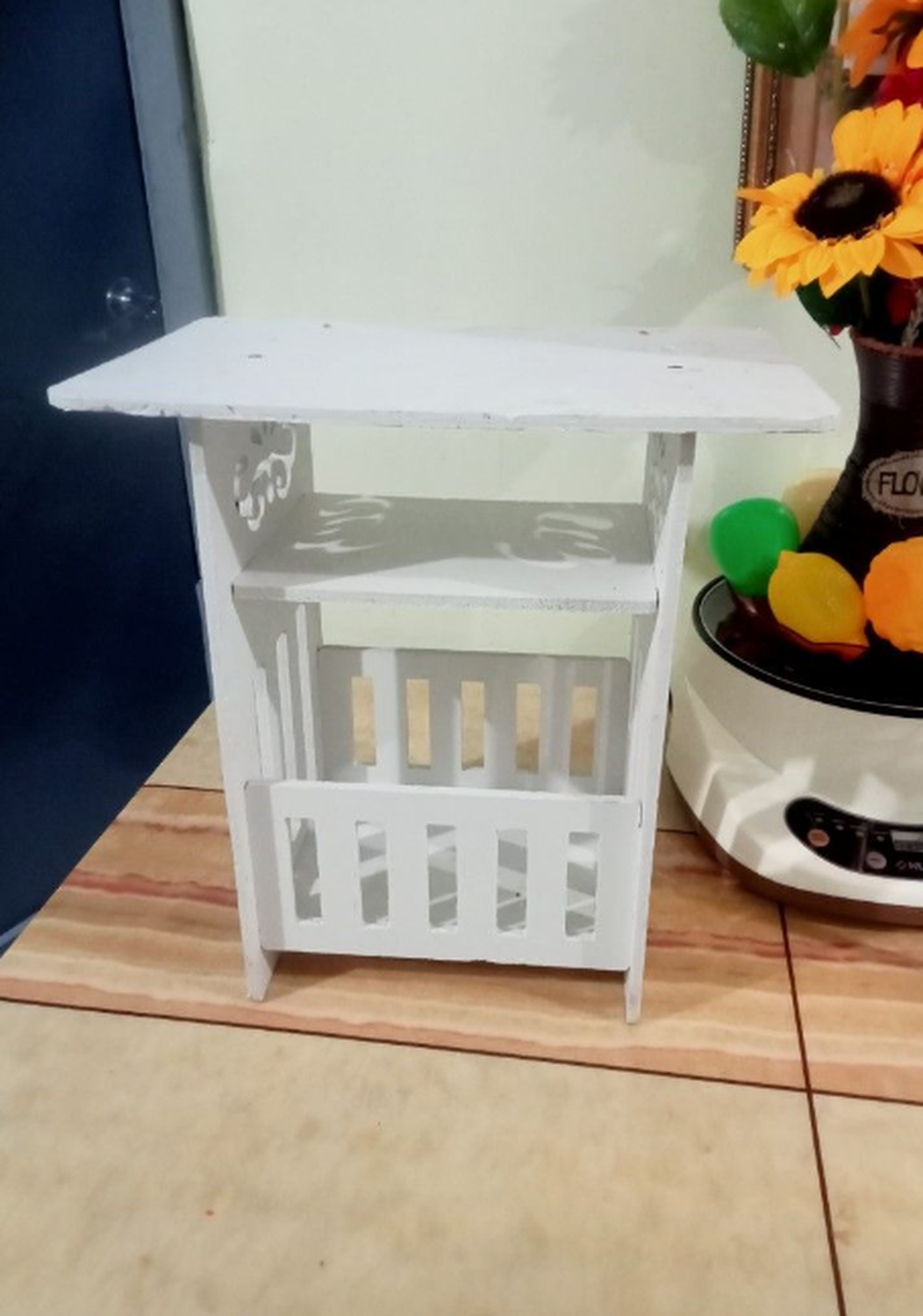 Mesa Mueble estante 3 niveles Multiusos Blanco - 36cm de Alto-1