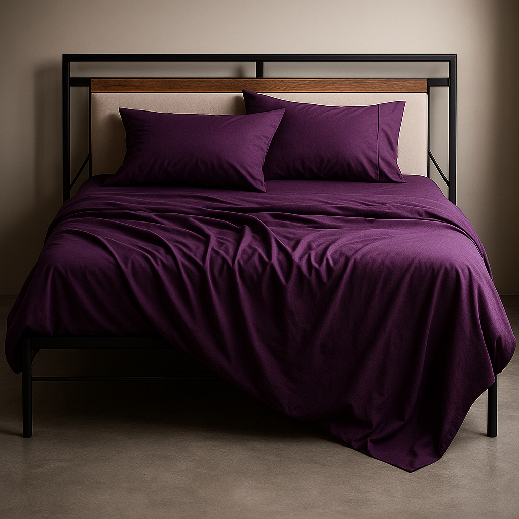 Sábana 1½  Plazas 800 Hilos Liso Morado v6 7EF-0