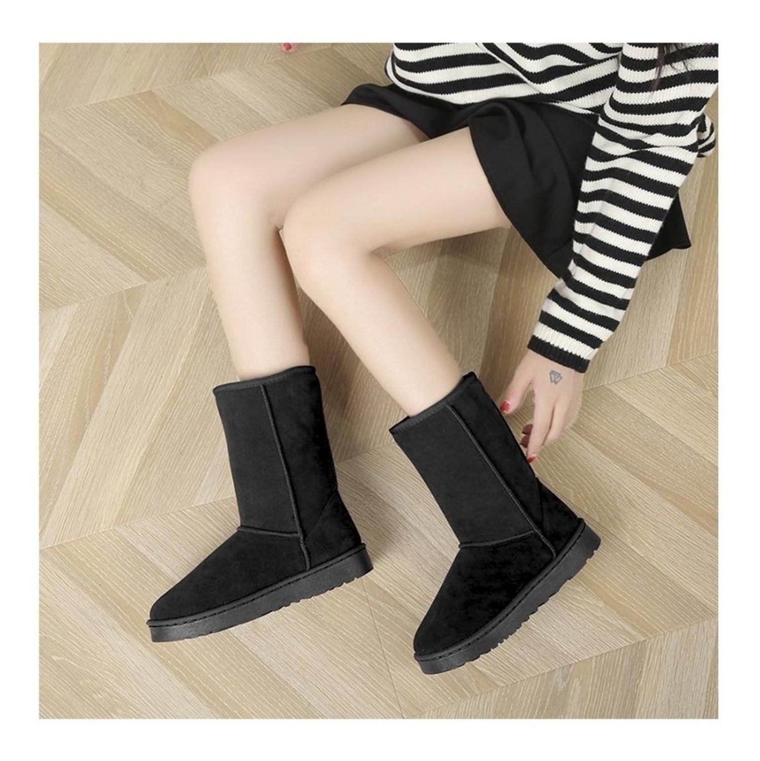 Botin Mujer Invierno Chiporro Abrigadores Negro - 7184-3