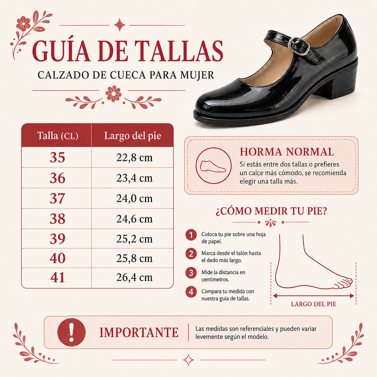 Zapatos Folclóricos Mujer Charol 7293 Elegante-5