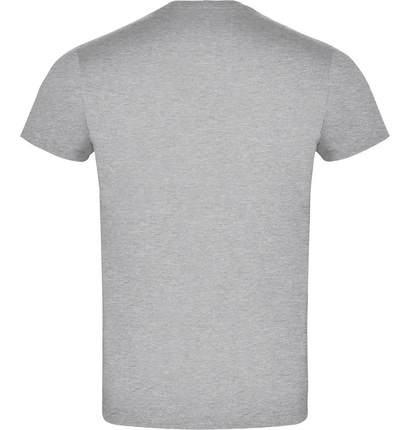 Polera De Algodón Gris Detalle Manga Corta Para Estampar-2