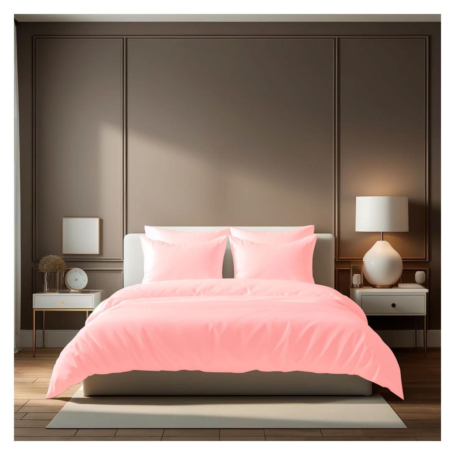 Sábanas 3000 Hilos 2.5 plazas Diseño Americano Rosado-2