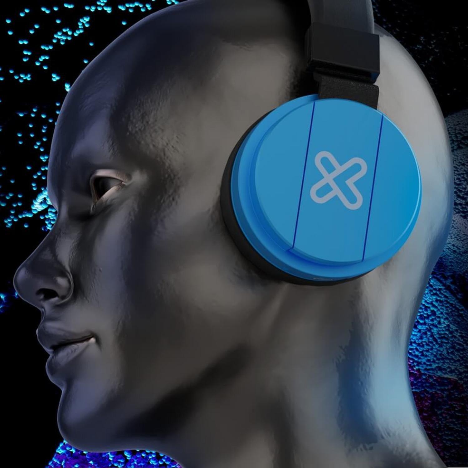 Audifonos Inalambricos Bluetooth Klipxtreme Fury Pro Azul-2